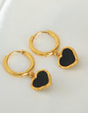 18K Gold-Plated Heart Drop Earrings