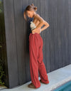 Tied High Waist Wide Leg Pants