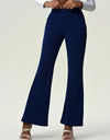 High Waist Flare Leg Pants with Pockets