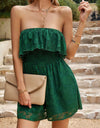 Devine Strapless Layered Smocked Romper