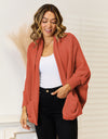 Open Front  Cardigan with Pockets
