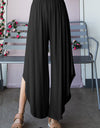 Heimish Full Size Frill Slit High Waist Wide Leg Pants