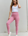 Zenana Fit For You Full Size High Waist Active Leggings in Light Rose