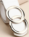 Zinc Alloy Buckle Elastic PU Belt