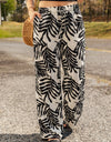 Printed Drawstring Waist Pants with Pockets