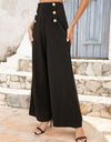 Buttoned High Waist Relax Fit Long Pants