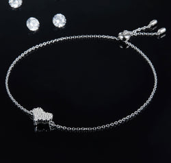 Moissanite 925 Sterling Silver Heart Bracelet