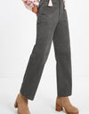 Pocketed Elastic Waist Straight Pants