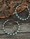 Artificial Turquoise C-Hoop Earrings