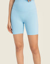 Seamless High-Rise Wide Waistband Biker Shorts