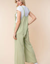 White Birch Texture Sleeveless Wide Leg Jumpsuit