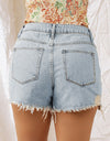 Distressed Denim Shorts