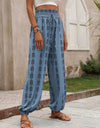 Tied Printed High Waist Pants