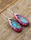 Handmade Teardrop Shape Natural Stone Dangle Earrings