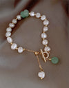 Pearl Green Stone Link Bracelet