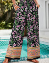 Printed High Waist Wide Leg Pants